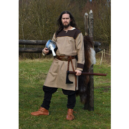 Thorsberg Tunika Fischgrät-Muster, braun - Celtic Webmerchant