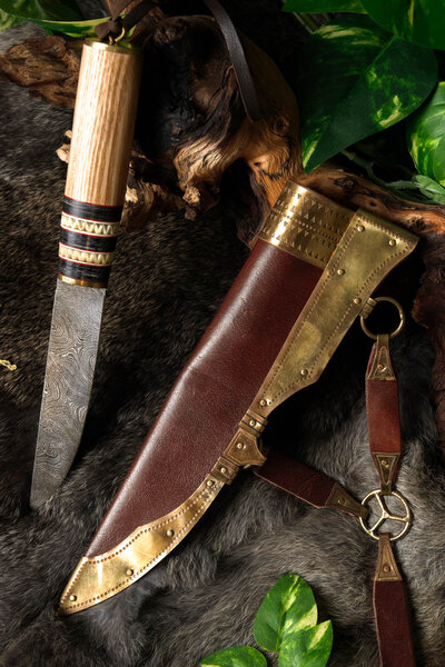 Viking Seax Thingvellir, Damaszenerstahl - Celtic Webmerchant