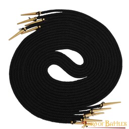 Cordones con agujetas 150 cm, juego de 5, color negro - Celtic Webmerchant