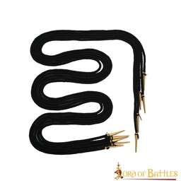 Cordones con agujetas 150 cm, juego de 5, color negro - Celtic Webmerchant