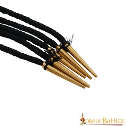Snören med aiglets 150 cm, set om 5, svart - Celtic Webmerchant