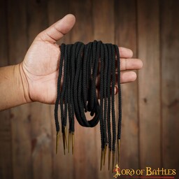 Cordones con agujetas 150 cm, juego de 5, color negro - Celtic Webmerchant