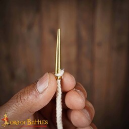 Lacci con aiglets 150 cm, set da 5, naturale - Celtic Webmerchant