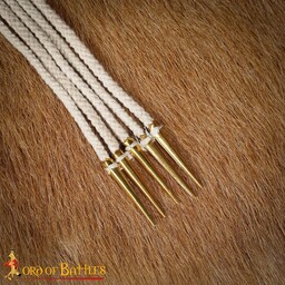 Lacets avec aiguillettes 150 cm, lot de 5, naturel - Celtic Webmerchant