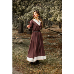 Sukienka wikingów Estrid, brązowo-naturalna - Celtic Webmerchant