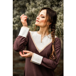 Vikingklänning Estrid, brun-naturlig - Celtic Webmerchant