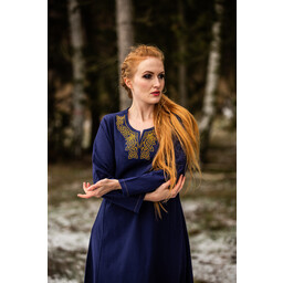 Sukienka wikingów Aslaug, niebieska - Celtic Webmerchant