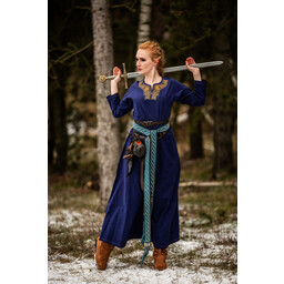 Sukienka wikingów Aslaug, niebieska - Celtic Webmerchant