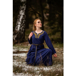 Sukienka wikingów Aslaug, niebieska - Celtic Webmerchant