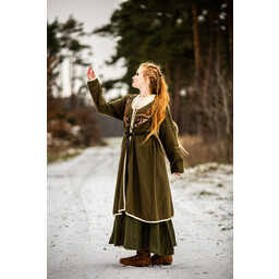 Kaftan wikinga Skadi w kolorze oliwkowym - Celtic Webmerchant