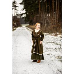 Kaftan wikinga Skadi w kolorze oliwkowym - Celtic Webmerchant