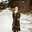 Kaftan wikinga Skadi w kolorze oliwkowym - Celtic Webmerchant