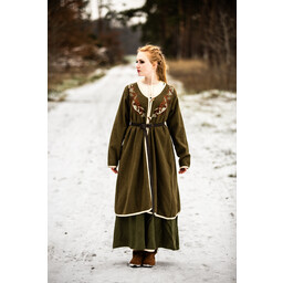 Wikinger-Kaftan Skadi, olivgrün - Celtic Webmerchant
