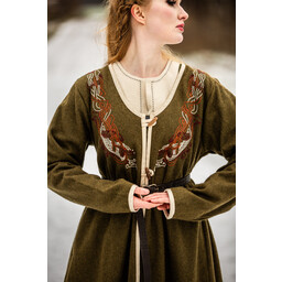 Kaftan wikinga Skadi w kolorze oliwkowym - Celtic Webmerchant