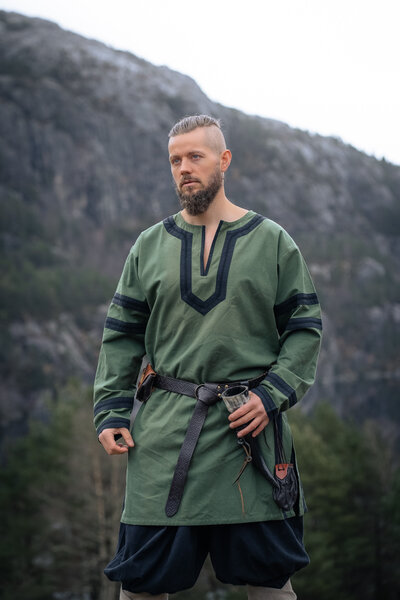Túnica vikinga Bjorn, verde - Celtic Webmerchant