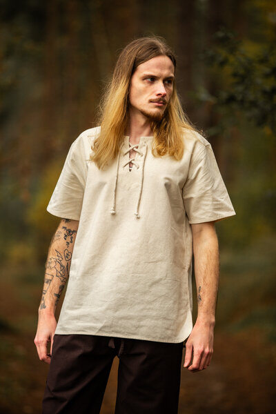 Chemise médiévale Erhart, naturel - Celtic Webmerchant