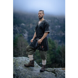 Pantalón vikingo de lino Odin, verde oliva - Celtic Webmerchant