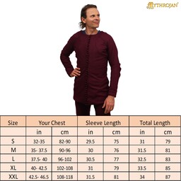14de eeuwse pourpoint Charles de Blois, wol,  dieprood - Celtic Webmerchant
