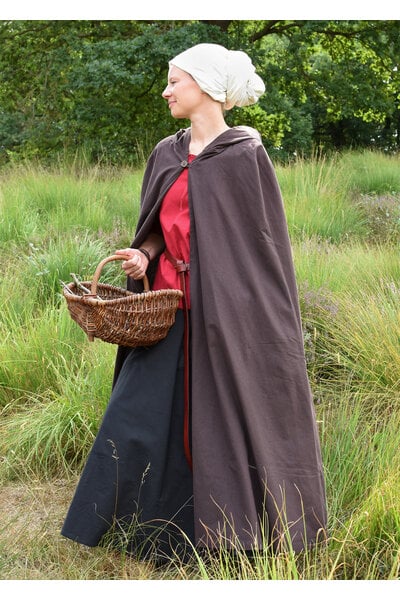 Cotton cloak Ellyn, brown - Celtic Webmerchant