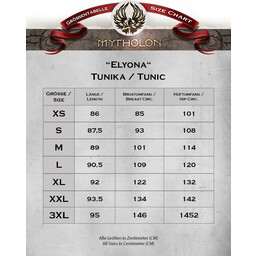 Tunic Elyona, red - Celtic Webmerchant
