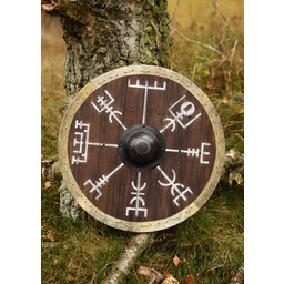 Scudo vichingo Vegvisir con pelle grezza - Celtic Webmerchant