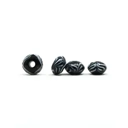 Viking glass bead Gotland, black-white - Celtic Webmerchant