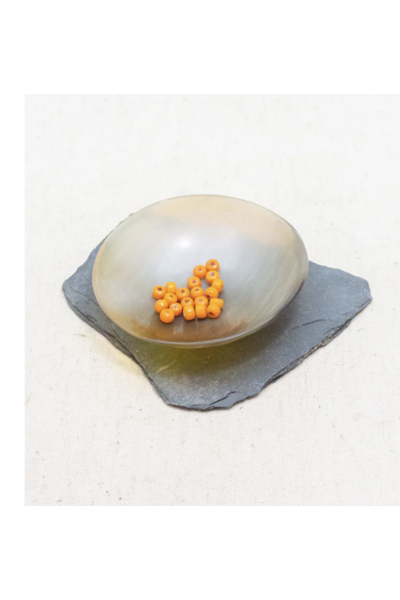 Perle en verre orange, lot de 10 - Celtic Webmerchant