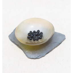 Perle de verre noire, lot de 10 - Celtic Webmerchant