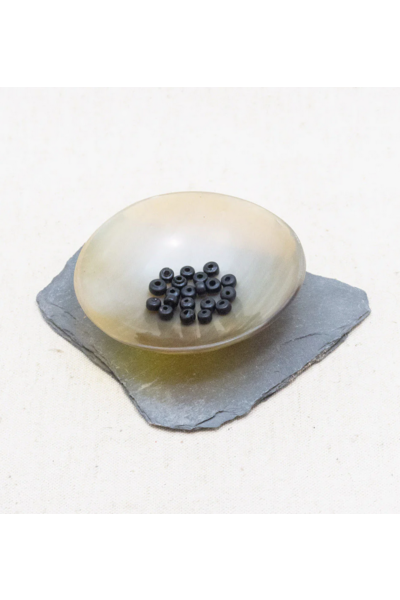 Perle de verre noire, lot de 10 - Celtic Webmerchant