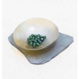 Green glass bead, set of 10 - Celtic Webmerchant