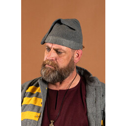 Vikingmössa Toki, grå, ull - Celtic Webmerchant