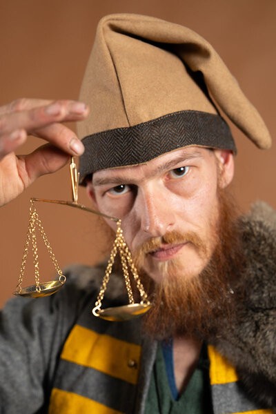 Gorro vikingo Toki, arena, lana - Celtic Webmerchant