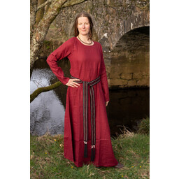 Viking dress Helga, linen, red - Celtic Webmerchant