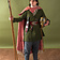 Leonardo Carbone Tunique Viking en lin Ragnar, vert - Celtic Webmerchant