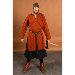 Diamant-Twill-Tunika, 100 % Wolle, orangerot - Celtic Webmerchant