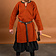 Ulfberth Diamant twill tunika, 100% ull, orange-röd - Celtic Webmerchant