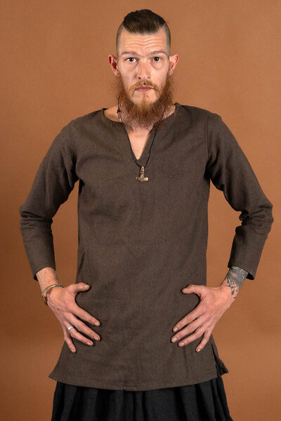 tunique viking Tronde, brun - Celtic Webmerchant