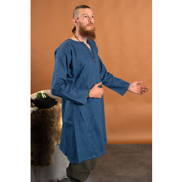 Tunika vichinga Eirik, lino, blu - Celtic Webmerchant