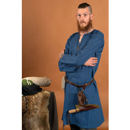 Tunika vichinga Eirik, lino, blu - Celtic Webmerchant