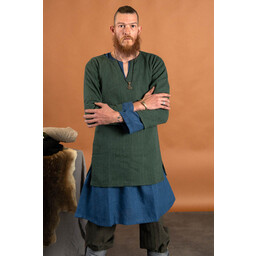 Viking tunic Eirik, linen, blue - Celtic Webmerchant