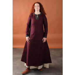 Wool Viking Dress Siggi, Wine Red - Celtic Webmerchant