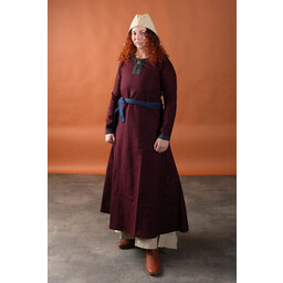 Wool Viking Dress Siggi, Wine Red - Celtic Webmerchant