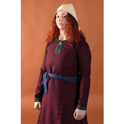 Wollen Viking jurk Siggi, wijnrood - Celtic Webmerchant