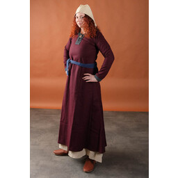 Wollen Viking jurk Siggi, wijnrood - Celtic Webmerchant