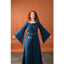 Medeltida gotisk klänning Iseult, blå - Celtic Webmerchant