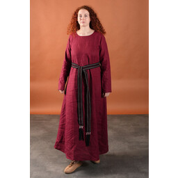 Viking dress Helga, linen, red - Celtic Webmerchant