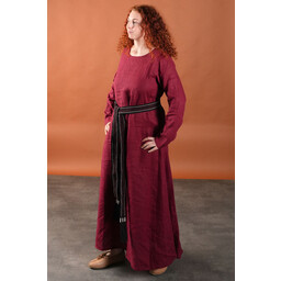 Viking dress Helga, linen, red - Celtic Webmerchant