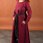Viking dress Helga, linen, red - Celtic Webmerchant