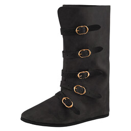 Medieval boots with buckles, black - Celtic Webmerchant