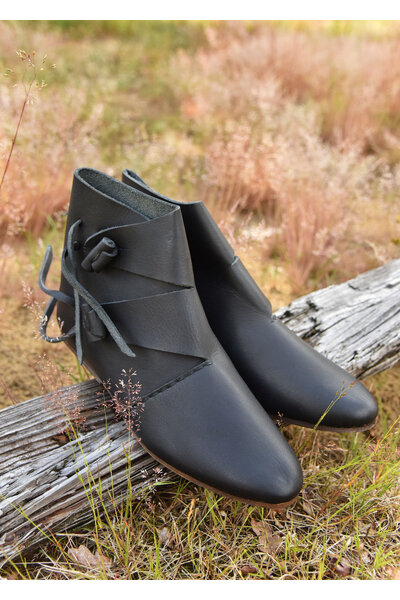 Zapatos vikingos Jorvik con clavos, negros - Celtic Webmerchant